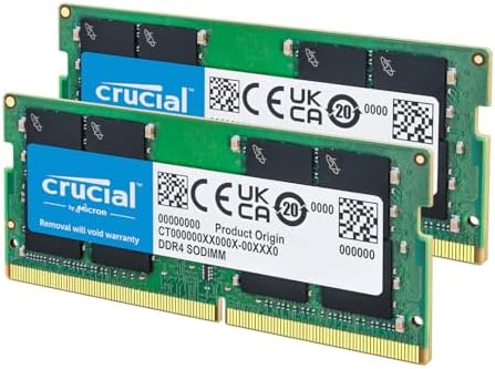Crucial 8GB DDR4 RAM 3200MHz (PC4-25600, Downclockable to 2933/2666MHz Laptop Memory, SODIMM 260-Pin CL22, Compatible with 13th Gen Intel Core and AMD Ryzen 7000 - CT8G4SFRA32A