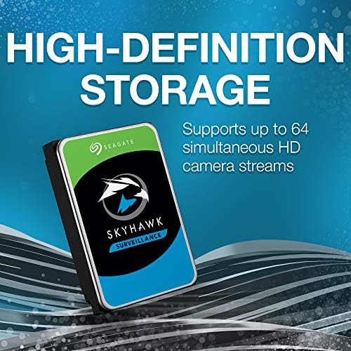 Seagate Skyhawk AI 16TB Video Internal Hard Drive HDD – 3.5 Inch SATA 6Gb/s 512MB Cache for DVR NVR Security Camera System with Drive Health Management and in-House Rescue Services (ST16000VE004