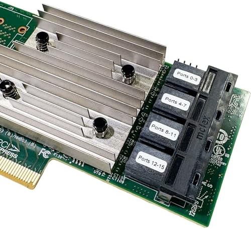 SAS HBA Card Compatible with LSI 9305-16i IT Mode PCIe SATA Expansion Card, 16-Port 12Gbps PCIe 3.0, Expander Support, HBA Controller with 4X SFF-8643 to 8482 SAS Cables for ZFS TrueNAS unRAID NAS