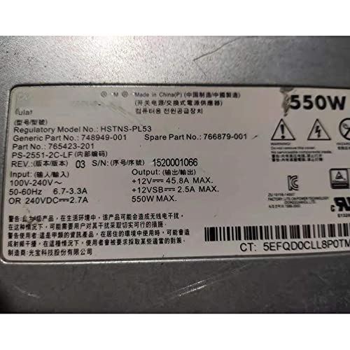 for Power Supply for DL120 DL60Gen9 HSTNS-PL53 748949-001 766879-001 730941-B21 550w Work Good|B0BYN5ZVX1