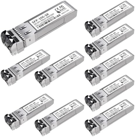 4Pack 10G SFP+ LC Module, 10GBase-SR Multi-Mode Ethernet Transceiver, 850nm MMF up to 400m – Compatible with Cisco, Meraki, Ubiquiti, Mikrotik, Netgear, HPE, TP-Link, Aruba and More|B0D4DGXCGN