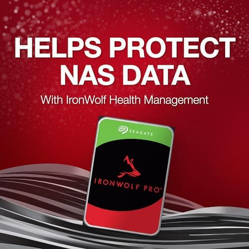 Seagate IronWolf Pro, 14 TB, Enterprise NAS Internal HDD –CMR 3.5 Inch, SATA 6 Gb/s, 7,200 RPM, 256 MB Cache for RAID Network Attached Storage (ST14000NT001
