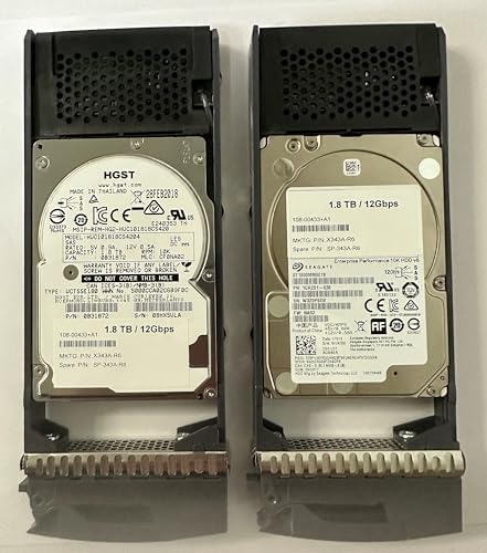 X343A-R6, SP-343A-R6 ($129 ea. NetApp 1.8TB, 10K RPM, 2.5" SAS 12Gbps -1 Year Replacement Warranty! for DS224C, DS2246 24 Bay enclosures. Professionally Tested and Certified!