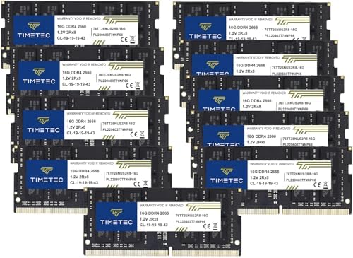 Timetec Elite DDR4 32GB Kit (2 x 16GB 2666MHz (DDR4-2666 PC4-21300 CL19 Non-ECC Unbuffered 1.2V 2Rx8 Dual Rank 260 Pin SODIMM Laptop Notebook PC Computer Memory RAM Upgrade