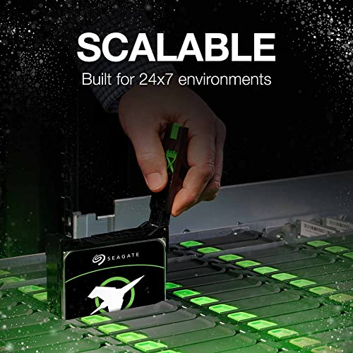 Seagate (Recertified Exos X18 18TB Enterprise HDD - CMR 3.5 Inch Hyperscale SATA 6Gb/s, 7200 RPM, 512e and 4Kn FastFormat, Low Latency with Enhanced Caching (ST18000NM000J