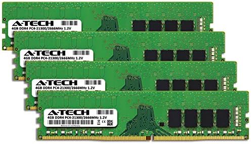 A-Tech 16GB (2x8GB DDR4 2666 MHz UDIMM PC4-21300 (PC4-2666V CL19 DIMM Non-ECC Desktop RAM Memory Modules