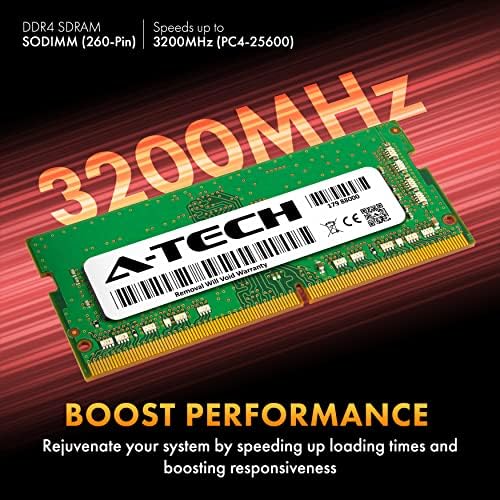 A-Tech 8GB DDR4 3200 MHz SODIMM PC4-25600 (PC4-3200AA CL22 Non-ECC Laptop RAM Memory Module