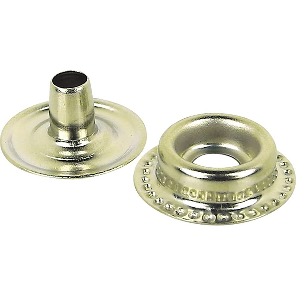 Seachoice MP7249SC Stainless Steel Button Stud With Barrel And Eyelet, 10 Sets