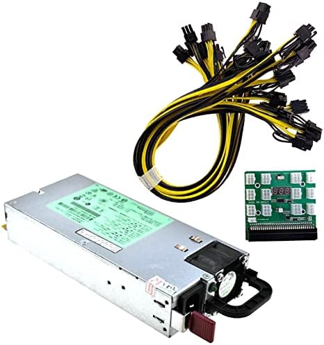 GUMMMY 1 Kit DPS-1200FB A 1200W PSU Power Supply+ Breakout Board + 12pcs 6pin-to-8pin Cables Mining BTC ETH Switching|B0F7KC1J2C