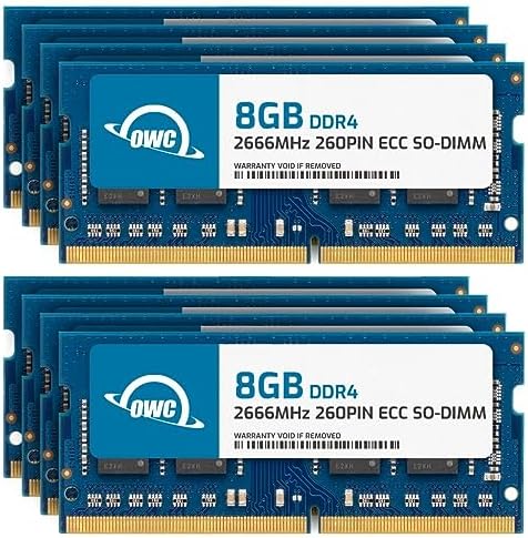 OWC 64GB (2x32GB) DDR4 2666MHz PC4-21300 CL19 2RX8 ECC Unbuffered SODIMM 1.2V 260-pin Memory RAM|B0CBTBR62J