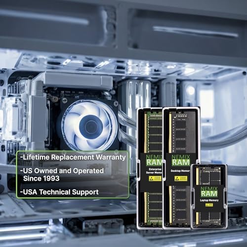 NEMIX RAM 128GB (4X32GB DDR4 2933MHZ PC4-23400 2Rx4 1.2V CL21 288-PIN ECC RDIMM KIT Registered Server Memory Compatible with Dell PowerEdge R740xd Rack Server