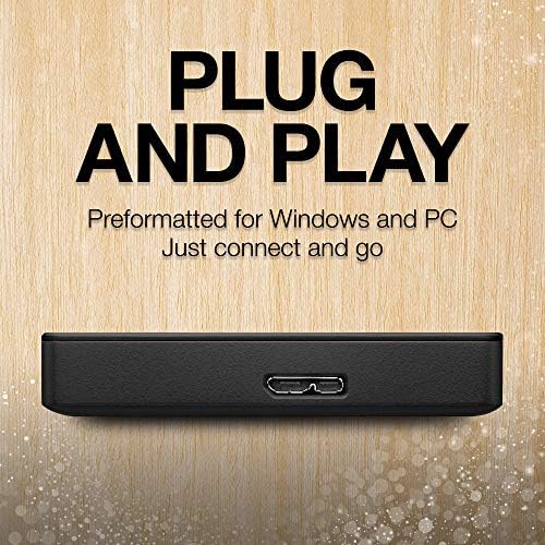 Seagate Portable 5TB External Hard Drive HDD – USB 3.0 for PC, Mac, PS4, & Xbox - 1-Year Rescue Service (STGX5000400, Black