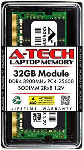 A-Tech 8GB DDR4 3200 MHz SODIMM PC4-25600 (PC4-3200AA CL22 Non-ECC Laptop RAM Memory Module