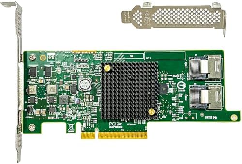 SAS HBA Card Compatible with LSI 9207-8i IT Mode PCIe SATA Expansion Card, SAS Expander Support, 8-Port 6Gbps PCIe 3.0 x8, HBA Controller with 2 SFF-8087 to 4× SATA Cables,ZFS TrueNAS unRAID NAS