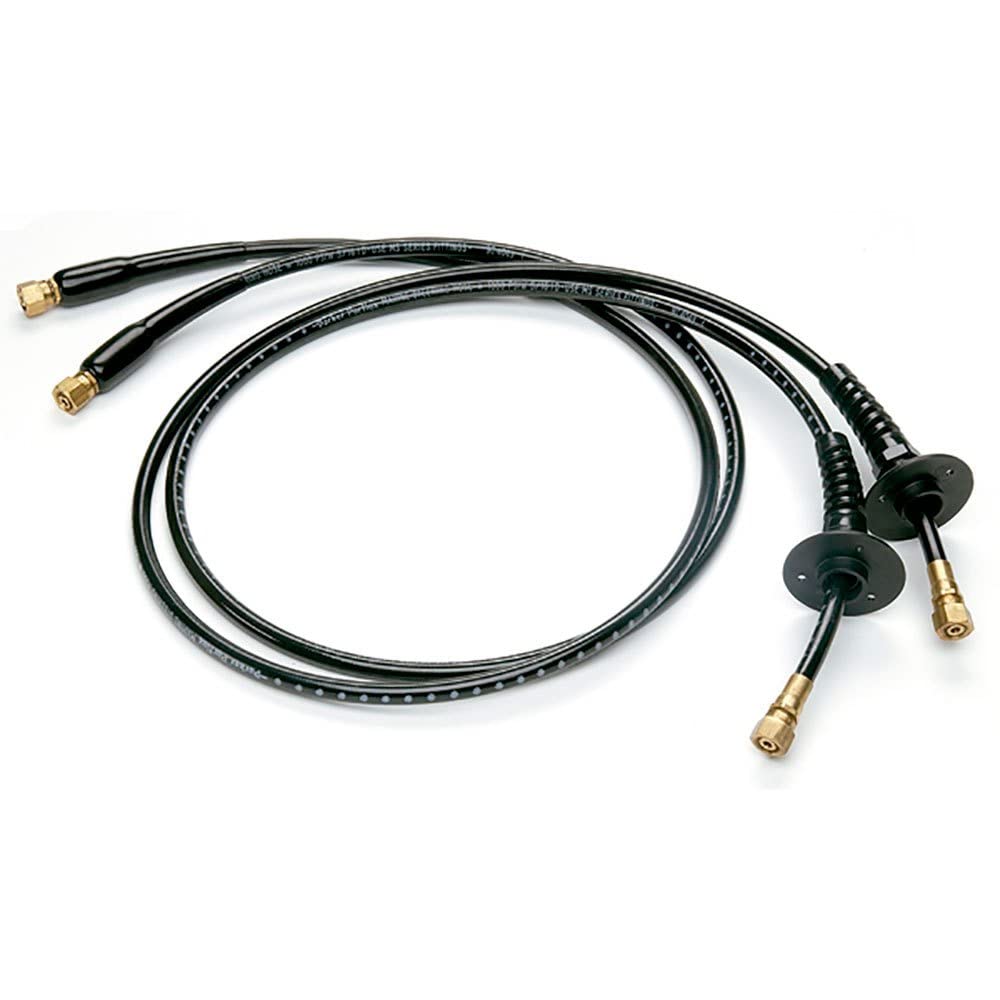 Uflex KITOBBHBR-20 Hydraulic Hose Kit with Fittings, 20', Includes Pre-Crimped Brass/Bulkhead Fittings, Bend Restrictors