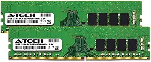 A-Tech 16GB (2x8GB DDR4 2666 MHz UDIMM PC4-21300 (PC4-2666V CL19 DIMM Non-ECC Desktop RAM Memory Modules