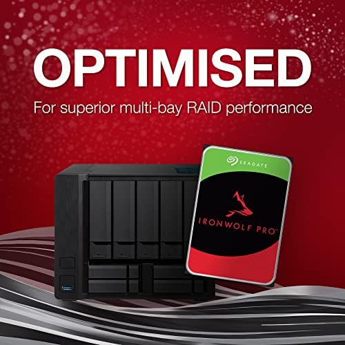 Seagate IronWolf Pro, 12 TB, Enterprise NAS Internal HDD –CMR 3.5 Inch, SATA 6 Gb/s, 7,200 RPM, 256 MB Cache for RAID Network Attached Storage (ST12000NT001