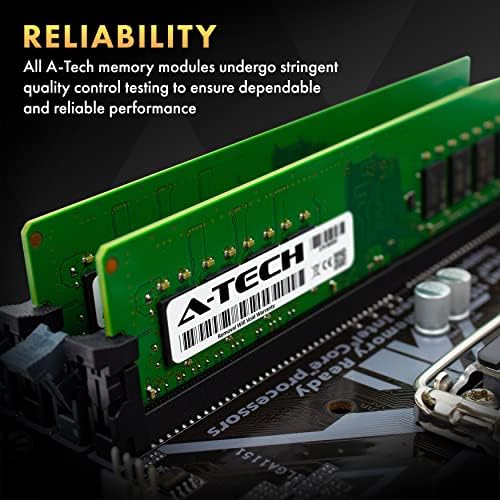 A-Tech 32GB (2x16GB DDR4 2666 MHz UDIMM PC4-21300 (PC4-2666V CL19 DIMM Non-ECC Desktop RAM Memory Modules