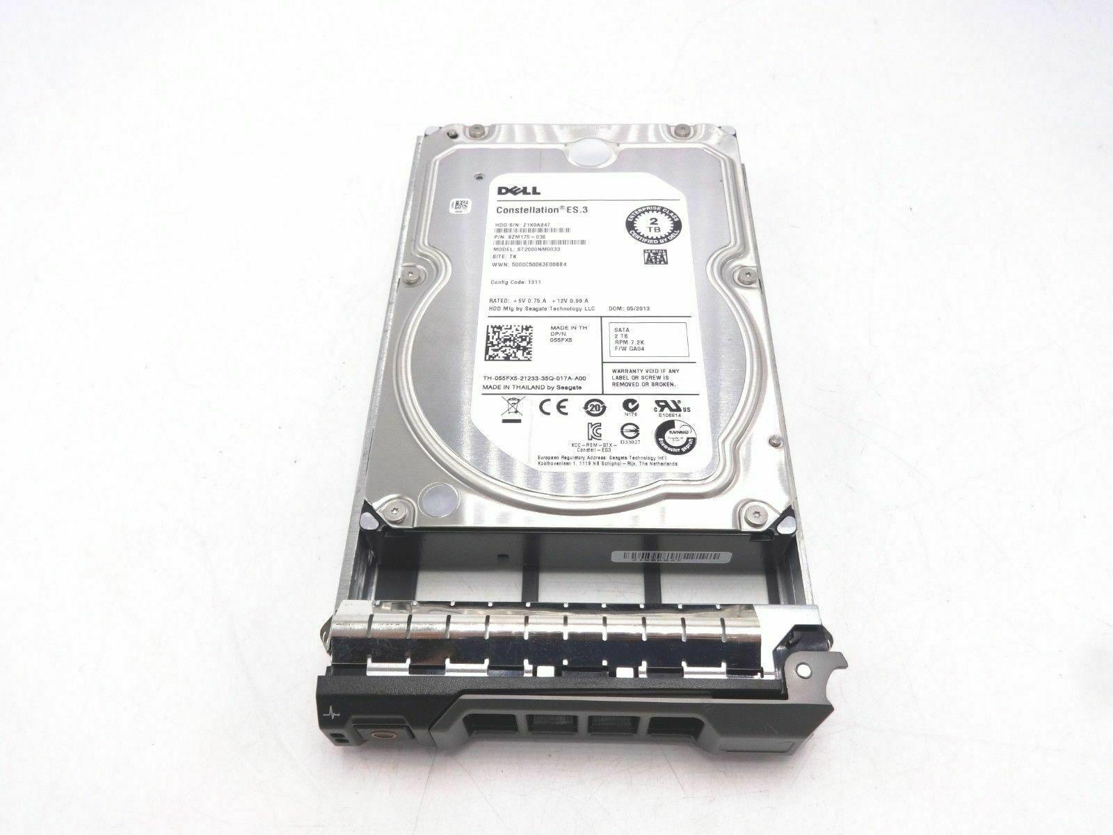Dell 2TB SATA 7.2k 3.5" 6G Hard Drive 55FX5