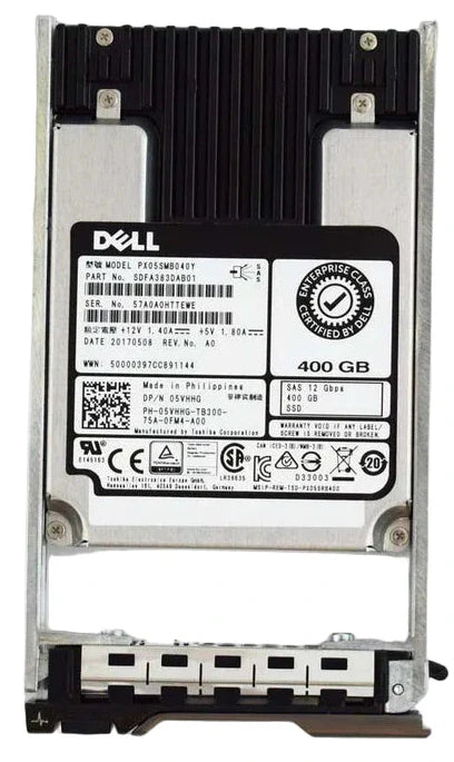 Dell 5VHHG 400GB 12Gb/s 2.5in SAS WI SSD PX05SMB040Y
