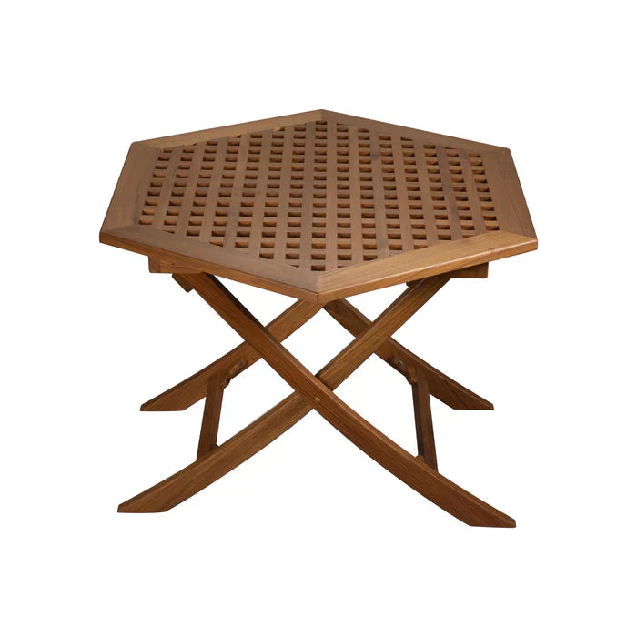 Whitecap WT60056 Hexagonal Grate Top Folding Table