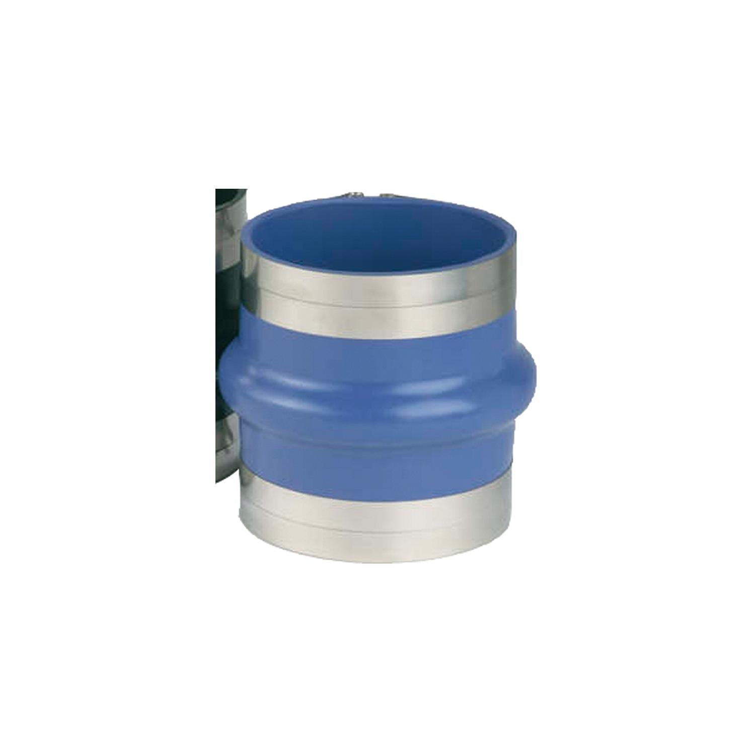 Trident Marine 270V3000-S/S Trident Blue Silicone "VHT" Single Hump Hose, w/T-Bolt Clamps, 3"