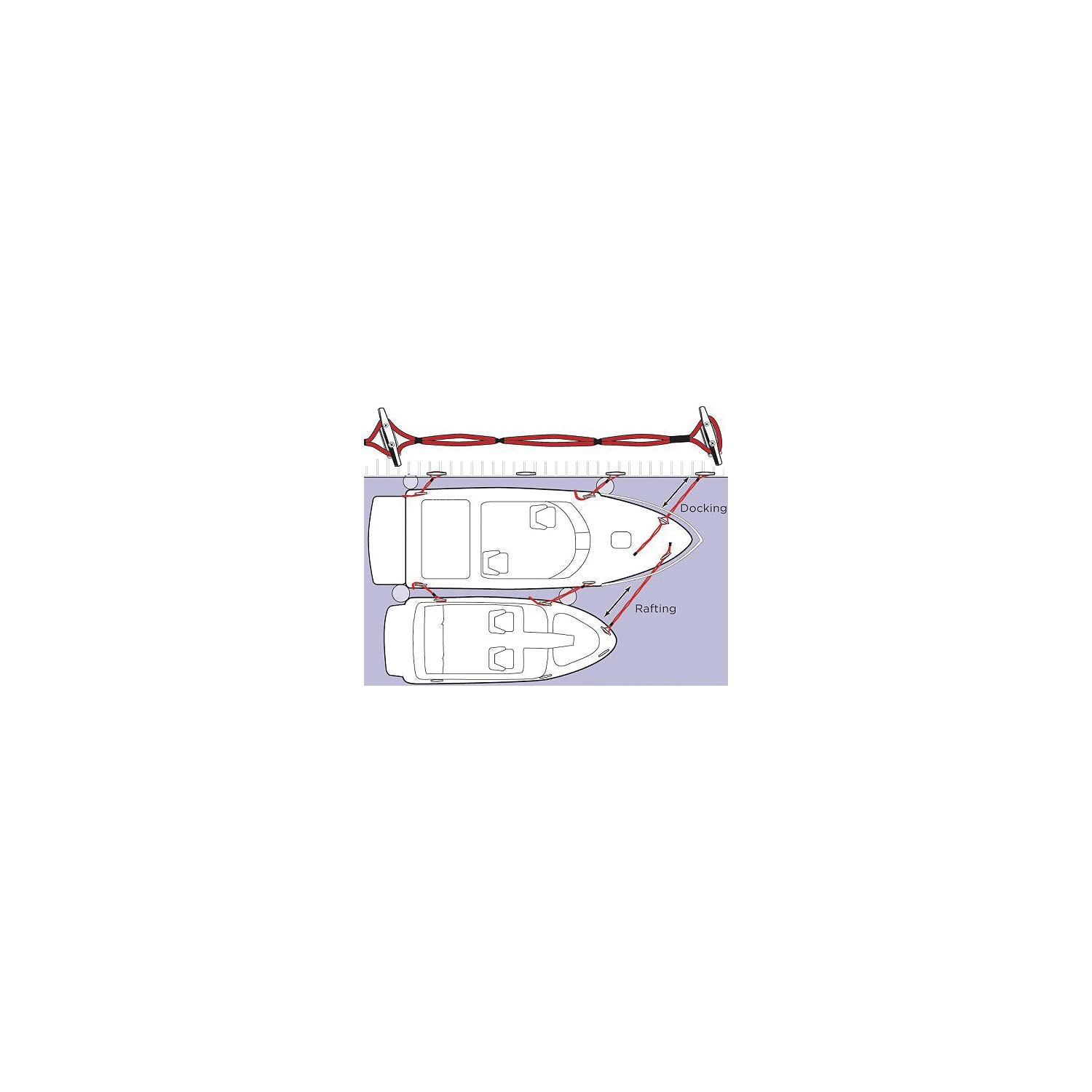 Tuggy Products SNS-B Stretch N' Slide Dock & Rafting Line, 7' Black