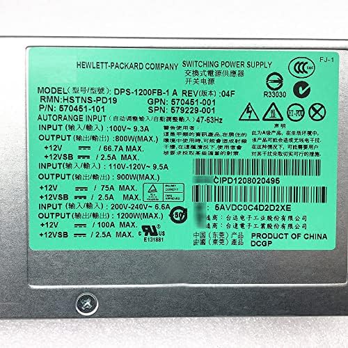 Server Power Supply for DL580 G7 DPS-1200FB-1 A HSTNS-PD19 579229-001 570451-001 570451-101 12V 100A 1200W
