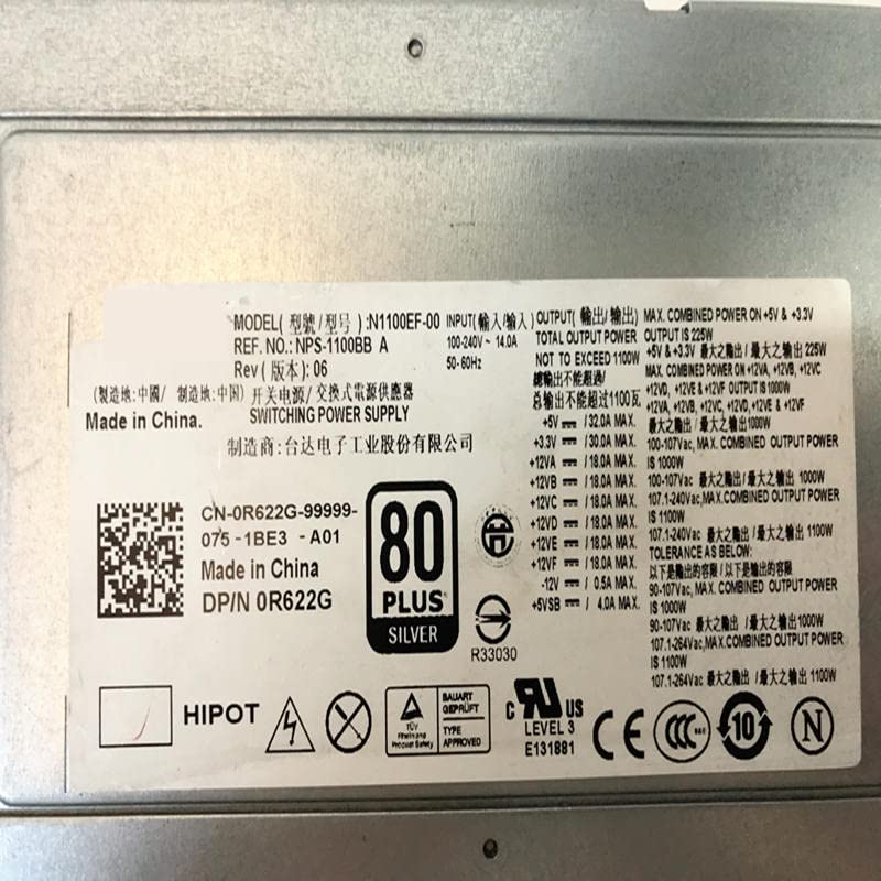 PSU for Precision T7400 T7500 1100W Switching Power Supply H1100EF-00 N1100EF-00 G821T NPS-1100BB A - aloinfousa.com