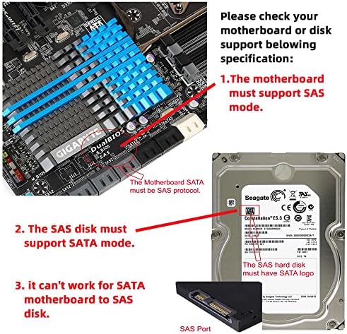 NFHK SFF-8482 SAS 22 Pin to 7 Pin + 15 Pin SATA Hard Disk Drive Raid Adapter with 15 Pin Power Port|B0CPPMG9BS