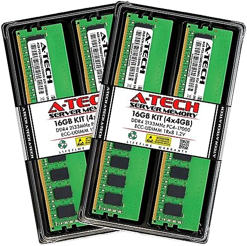 A-Tech Server 32GB Kit (2x16GB) DDR4 3200MHz PC4-25600 ECC UDIMM 2Rx8 Dual Rank 1.2V ECC Unbuffered DIMM 288-Pin Server & Workstation RAM Memory Upgrade Modules (A-Tech Enterprise Series)|B0BQ9NKVQF