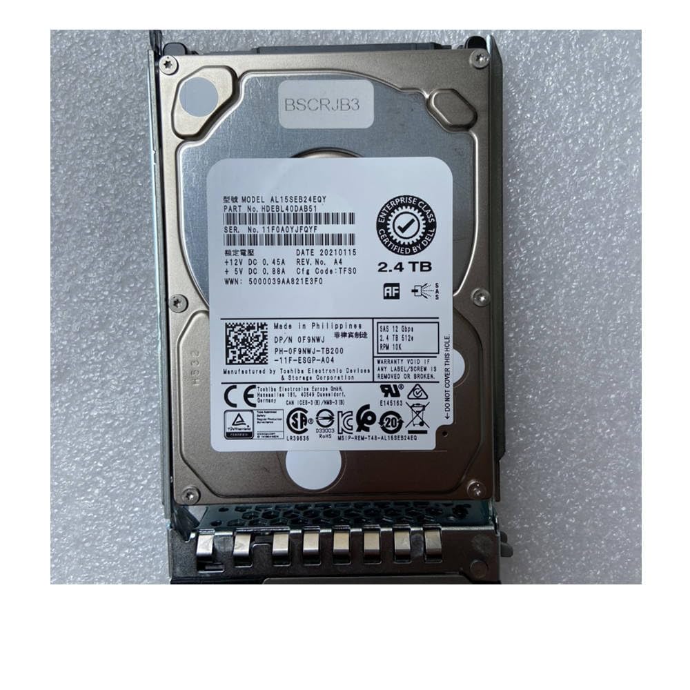 2.4TB for R730 R740 AL15SEB24EQY 2.4T 10K 2.5 0F9NWJ F9NWJ Server Hard Disk - aloinfousa.com