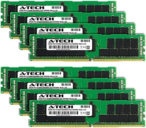 A-Tech 64GB Kit (2x32GB DDR4 3200MHz PC4-25600 ECC RDIMM 2Rx4 Dual Rank 1.2V ECC Registered DIMM 288-Pin Server & Workstation RAM Memory Upgrade Modules (A-Tech Enterprise Series