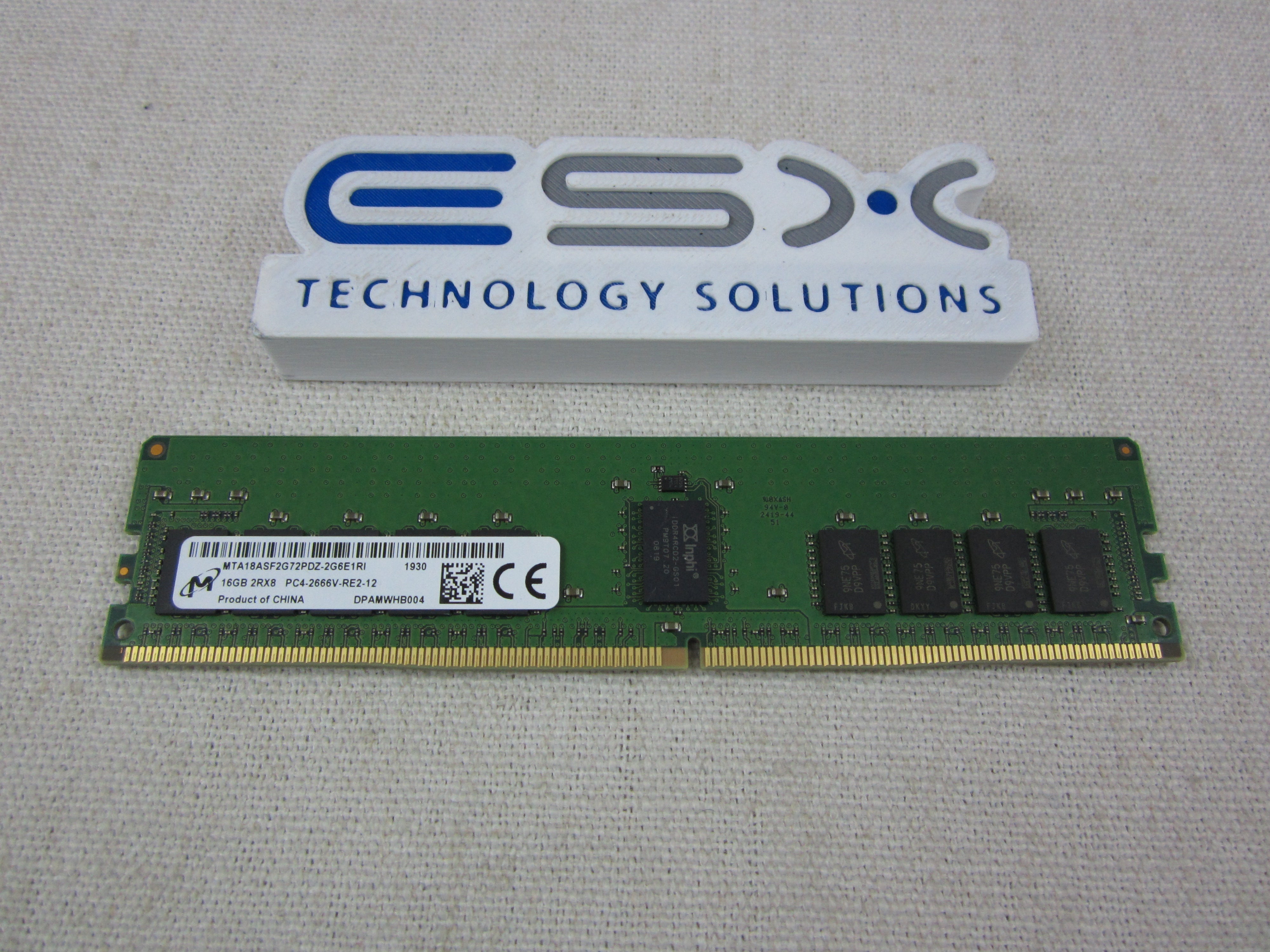 Micron MTA18ASF2G72PDZ-2G6 16GB (1X16GB) 2RX8 PC4-2666V DDR4 MEMORY