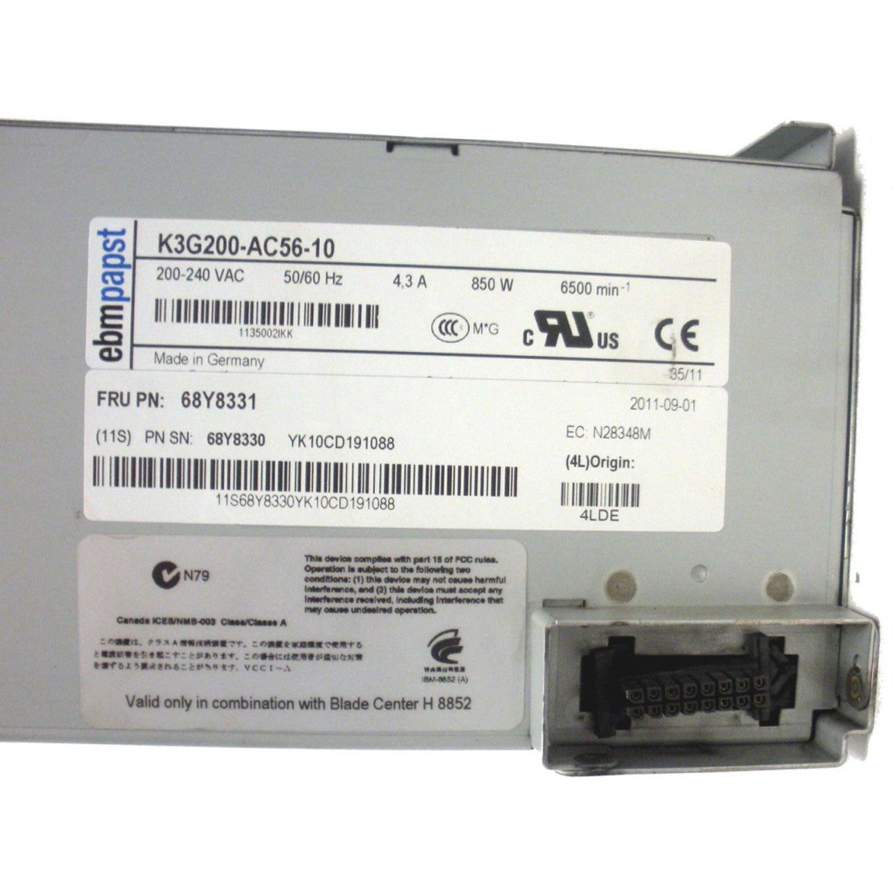 IBM 68Y8331 ENHANCED BLOWER H CHASSIS