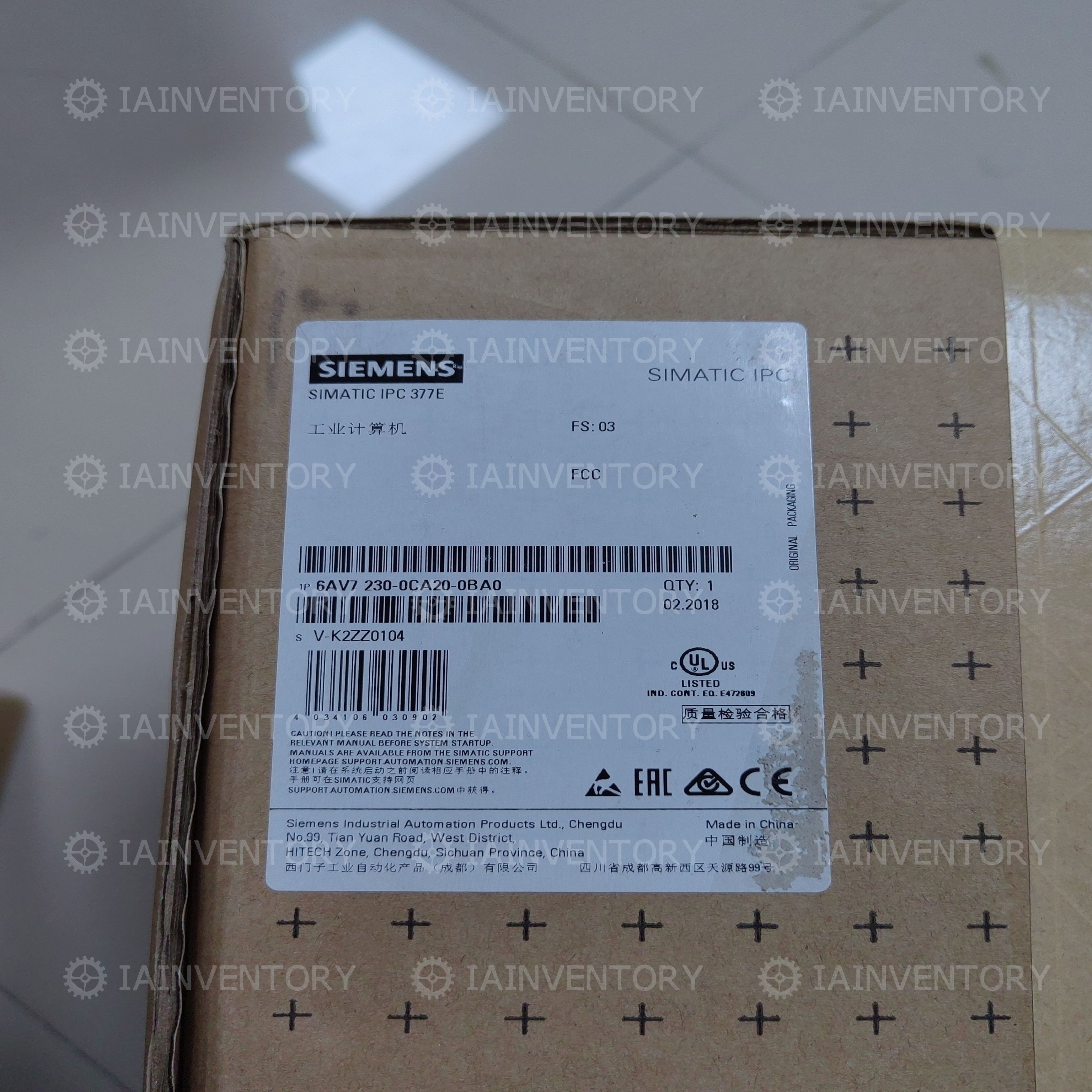 Siemens 6AV7230-0CA20-0BA0