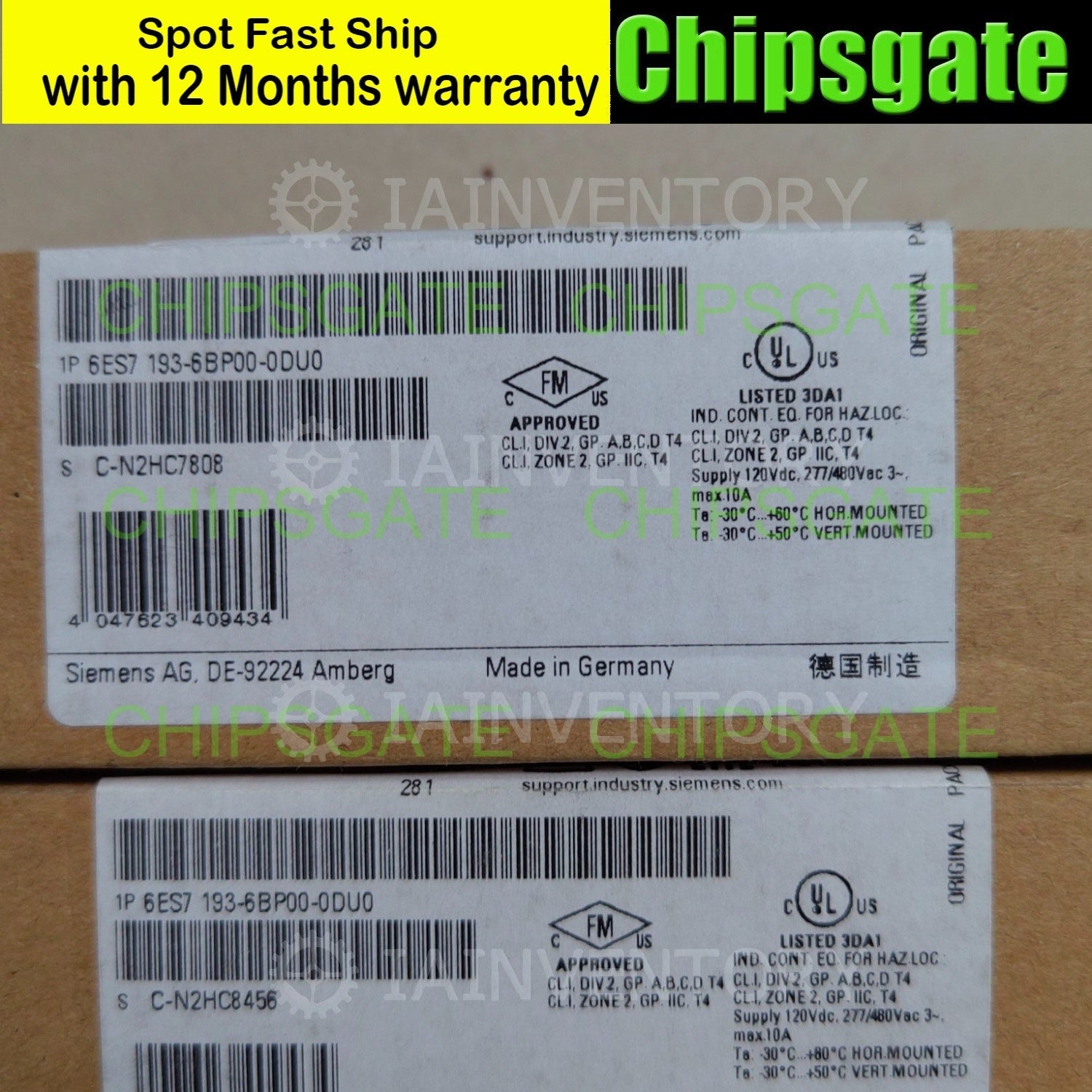 Siemens 6ES7193-6BP40-0BA1 ET200SP base unit