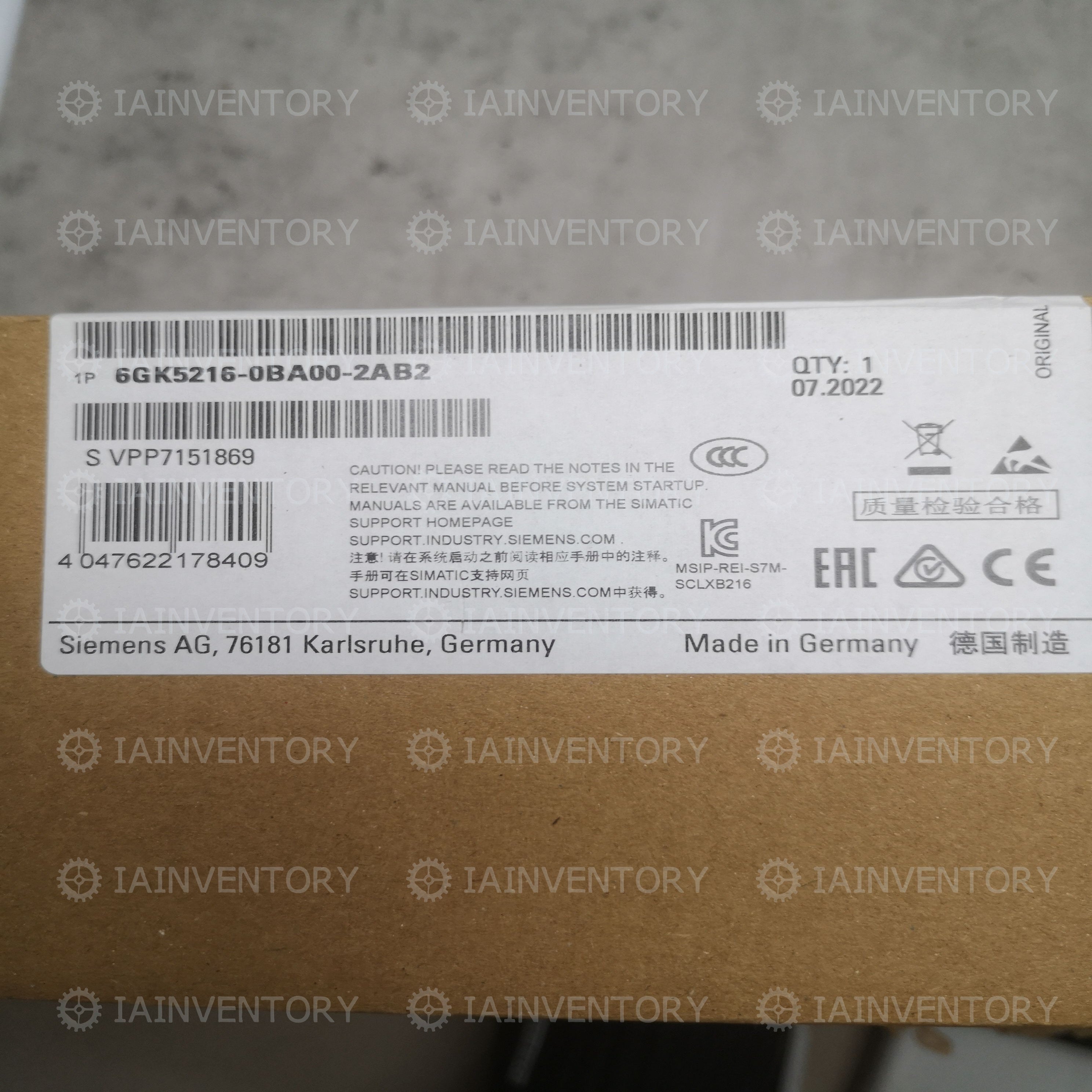 Siemens 6GK5216-0BA00-2AB2 Switch 6GK5 216-0BA00-2AB2