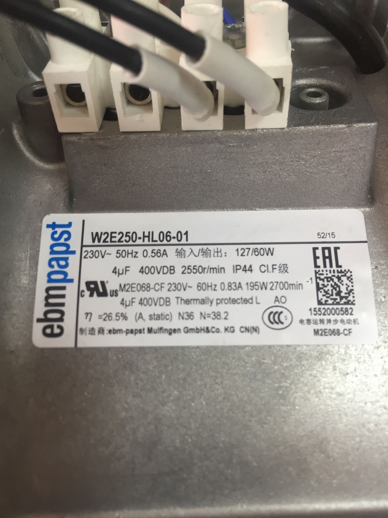 W2E250-HL06-01 Ebm-Papst Fan