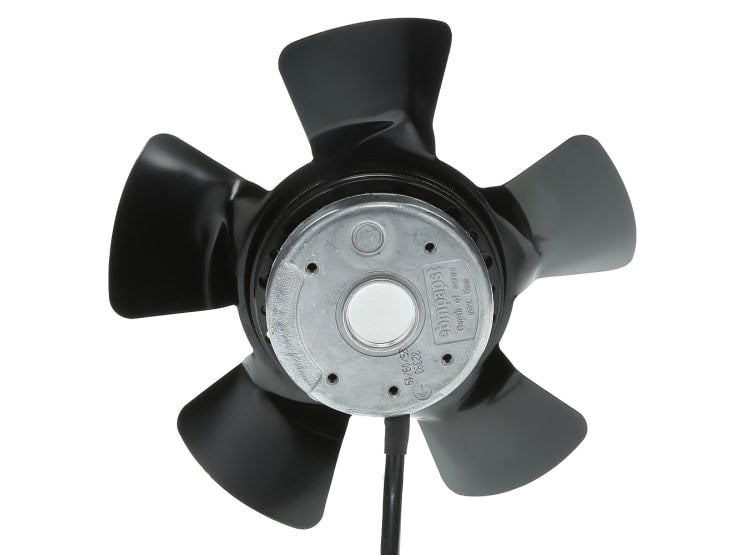 ebm-papst A2D200-AA02-02 AC Fan, 230/400V, 200x51, Round, 553CFM, 70dBA, 70W, 3150RPM, Wire Leads