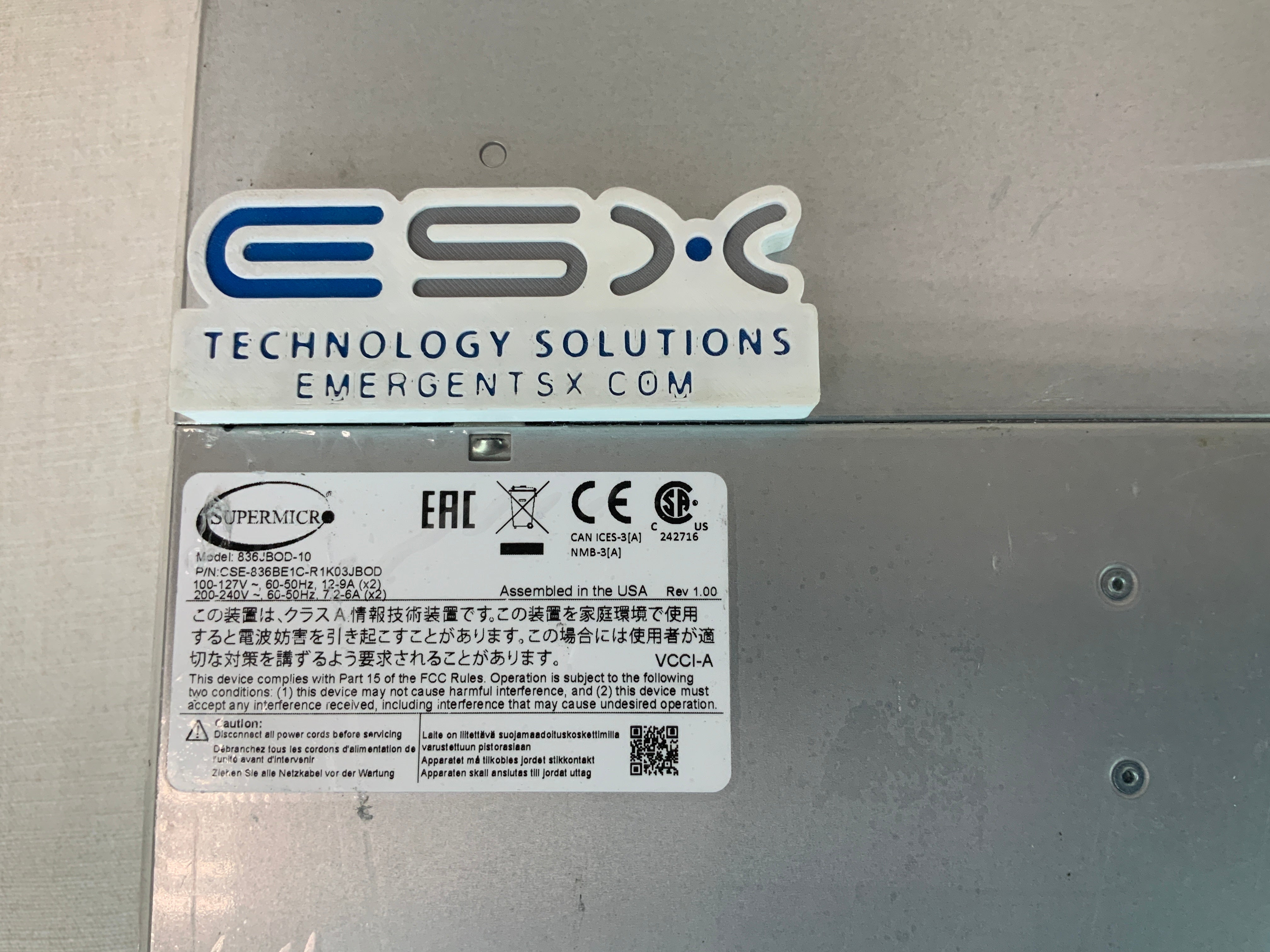 Supermicro CSE-836BE1C-R1K03JBOD 3U 16x 3.5" 12Gb/s SAS3 JBOD- Redundant PSU