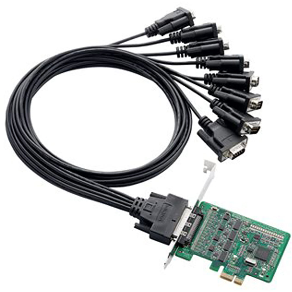 Moxa CP-118EL-A w/o Cable PCIe Board,8 port,RS-232/422/485,no cable,low profile