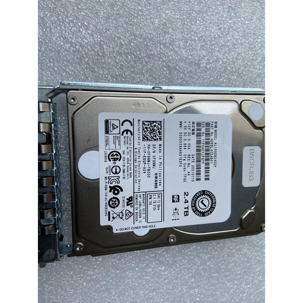 2.4TB for R730 R740 AL15SEB24EQY 2.4T 10K 2.5 0F9NWJ F9NWJ Server Hard Disk - aloinfousa.com