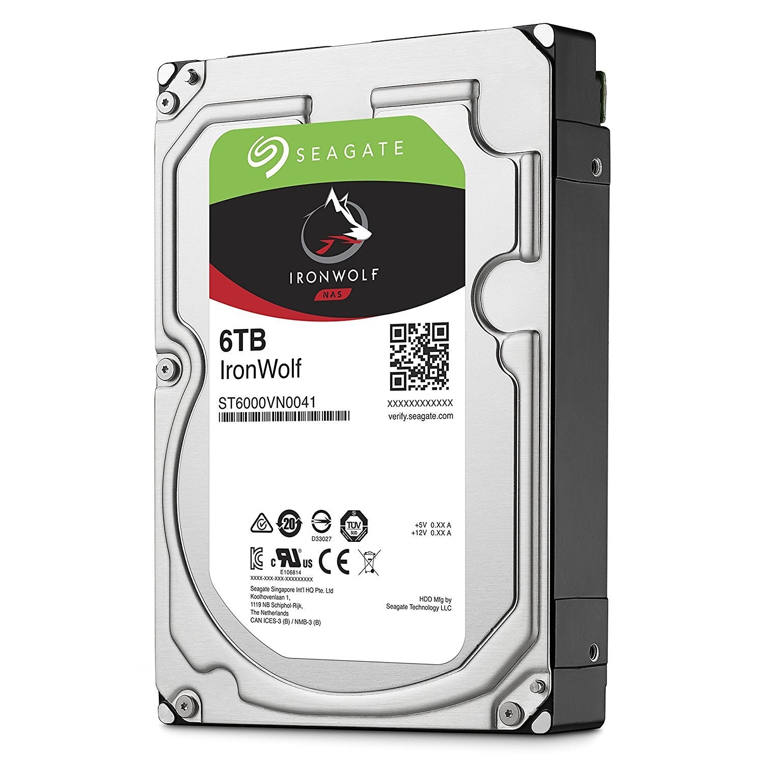 Seagate 6TB IronWolf NAS SATA 6Gb/s NCQ 128MB Cache 3.5-Inch Internal Hard Drive (ST6000VN0041) - aloinfousa.com