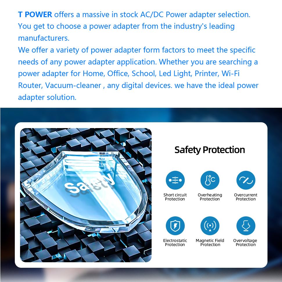 T POWER 12V Charger for Lacie D2 Quadra V3 FireWire800 1tb 2tb 3tb 01542u Lacie Petit N2870 ABY25 External Hard Drive Porsche Design P'9230 P'9231 P'9233 not a 4-pin Connector|B00GBG0DTA