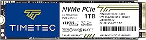 Timetec 1TB SSD NVMe PCIe Gen3x4 8Gb/s M.2 2280 3D NAND High Performance SLC Cache Read/Write Speed Up to 2,000/1,600 MB/s Internal Solid State Drive for PC Laptop and Desktop (1TB