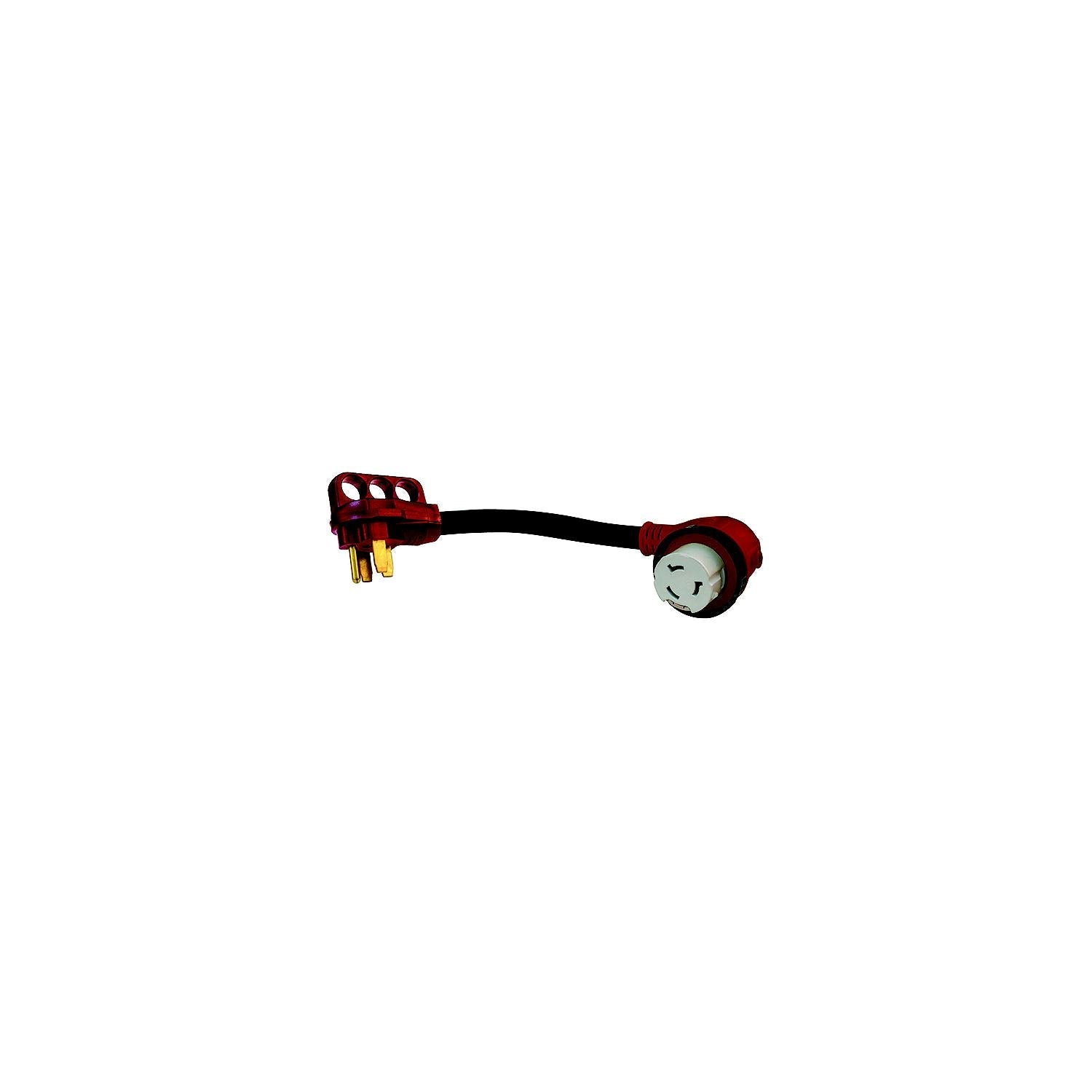 Valterra A10-5050D90 Mighty Cord 90° Adapter Cord, 50AM-50AF, Bulk