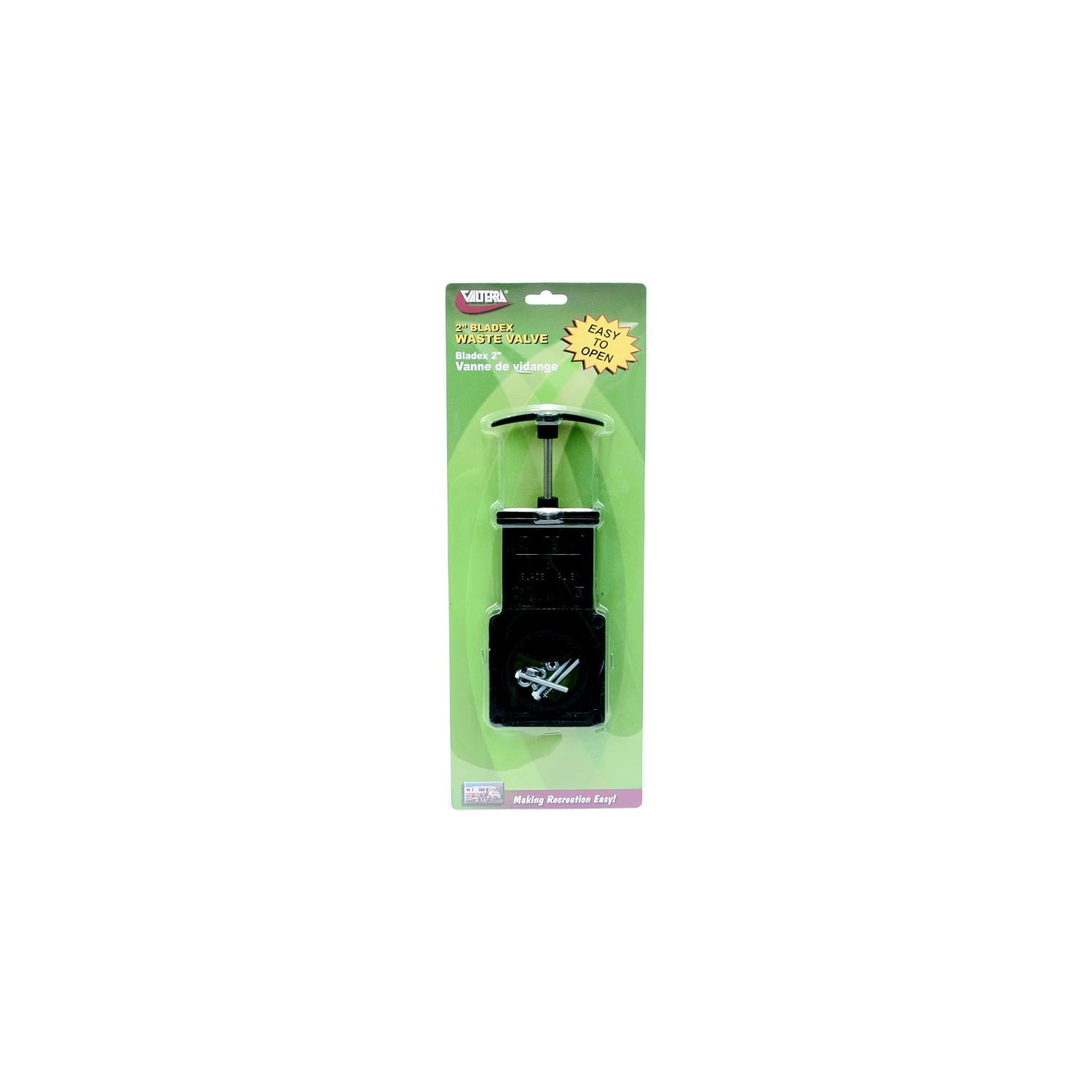 Valterra T1002VP Bladex Waste Valve W/Plastic Handle, 2"