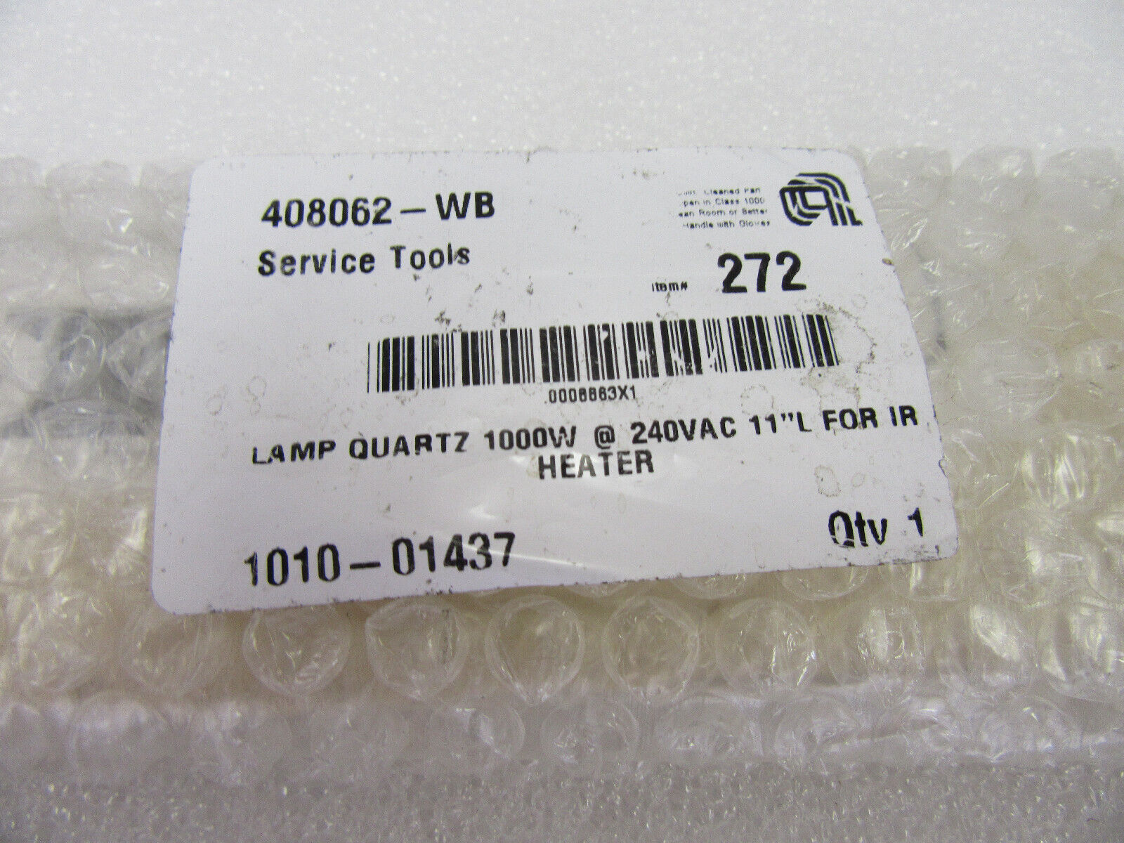 Applied Materials 1010-01437 1000W Quartz Lamp IR Heater | Alo Tech Solutions