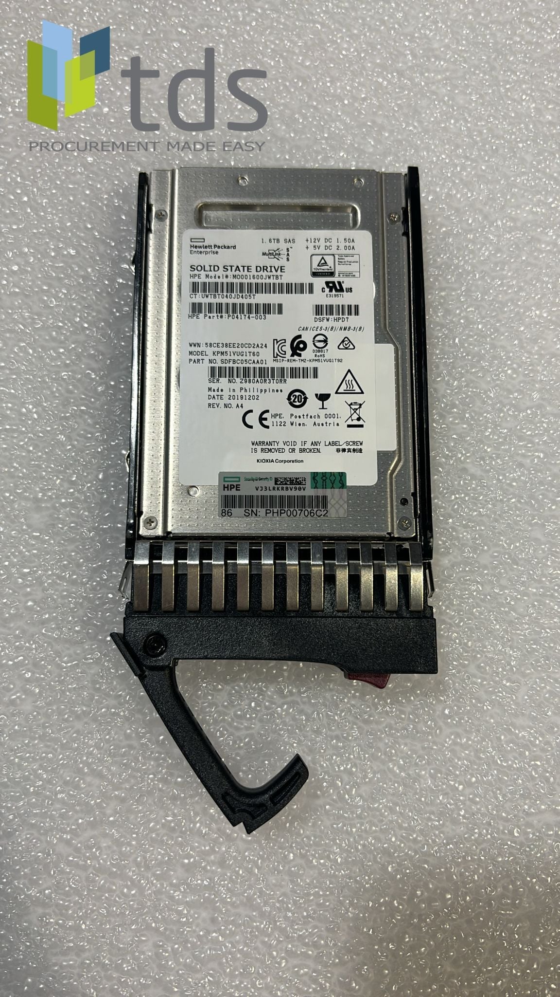 HP 841500-001 1.6TB MSA SAS 12G MU 2.5in SSD | Alo Tech Solutions